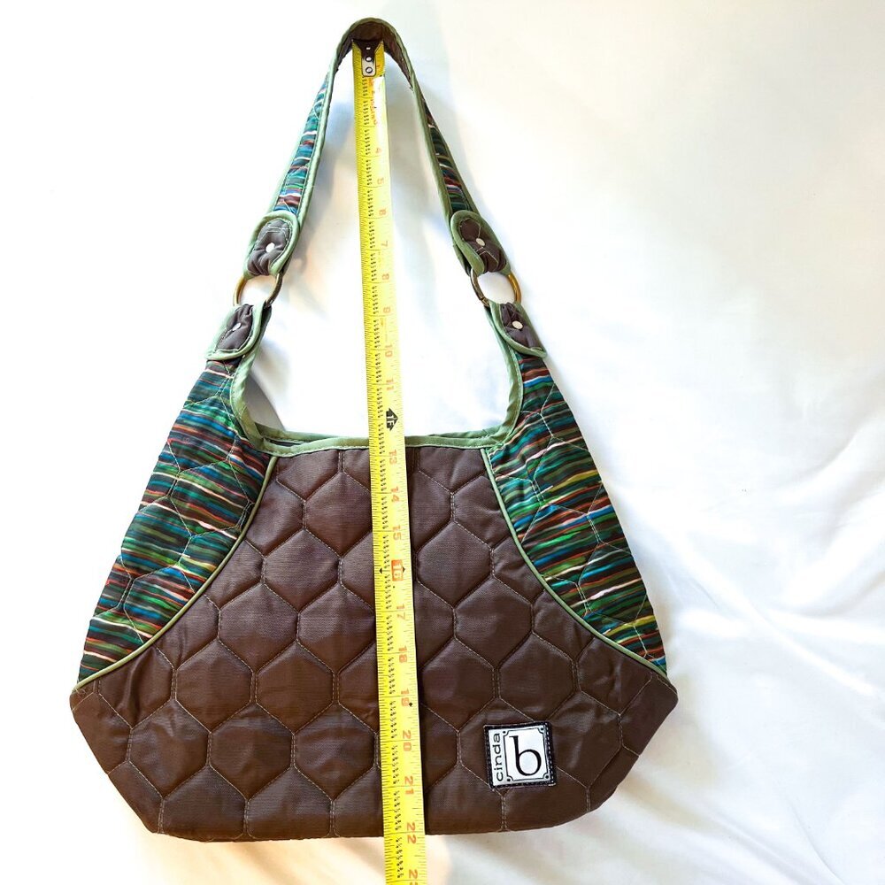 Cinda B Purse mini Hobo Tote Bag Purse Belize Brown - Picture 12 of 15